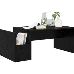 vidaXL Table basse Chêne noir 90 x 45 x 35 cm Bois d'ingénierie