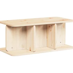 vidaXL Table basse Naturel 80 x 39,5 x 33,5 cm Bois massif en pin
