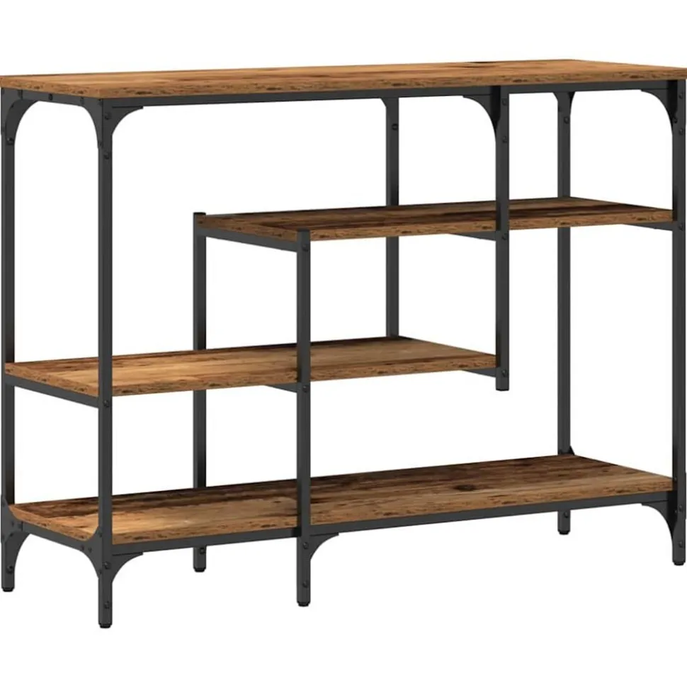vidaXL Table Console avec étagère Bois ancien 100 x 35 x 75 cm