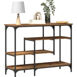 vidaXL Table Console avec étagère Bois ancien 100 x 35 x 75 cm