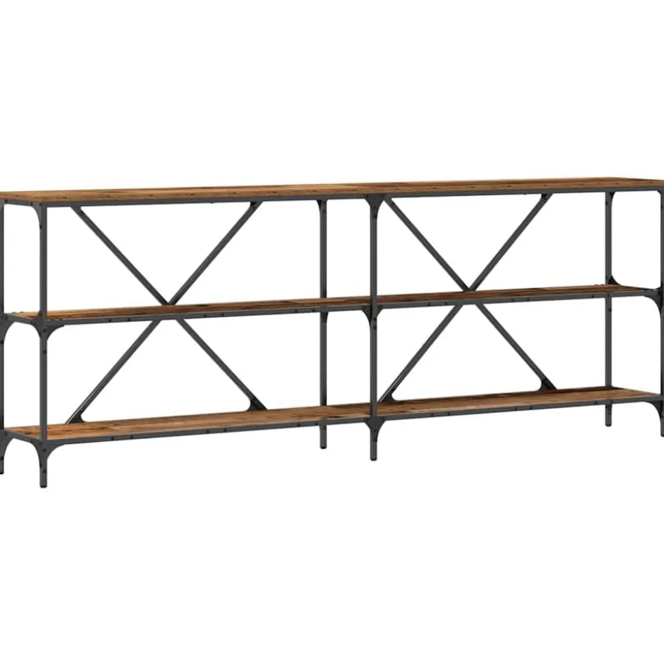 vidaXL Table console Bois ancien 200 x 30 x 75 cm Bois d'ingénierie