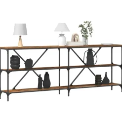 vidaXL Table console Bois ancien 200 x 30 x 75 cm Bois d'ingénierie