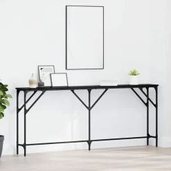 vidaXL Table console Chêne noir 180 x 23 x 75 cm