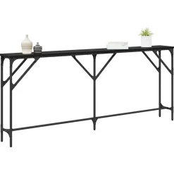 vidaXL Table console Chêne noir 180 x 23 x 75 cm