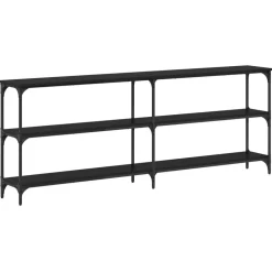 vidaXL Table console Chêne noir 200 x 29 x 75 cm
