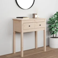 vidaXL Table console 70x35x75 cm Bois massif de pin