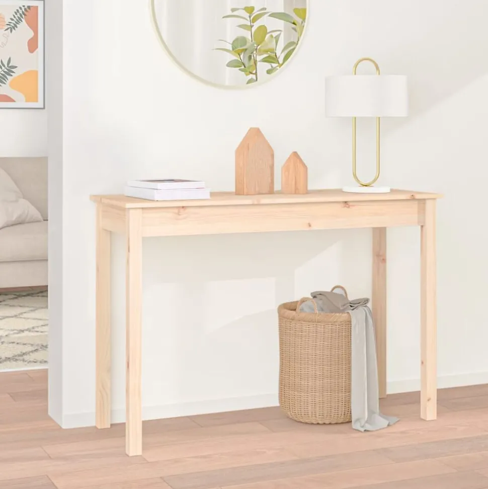 vidaXL Table console 110x40x75 cm Bois massif de pin