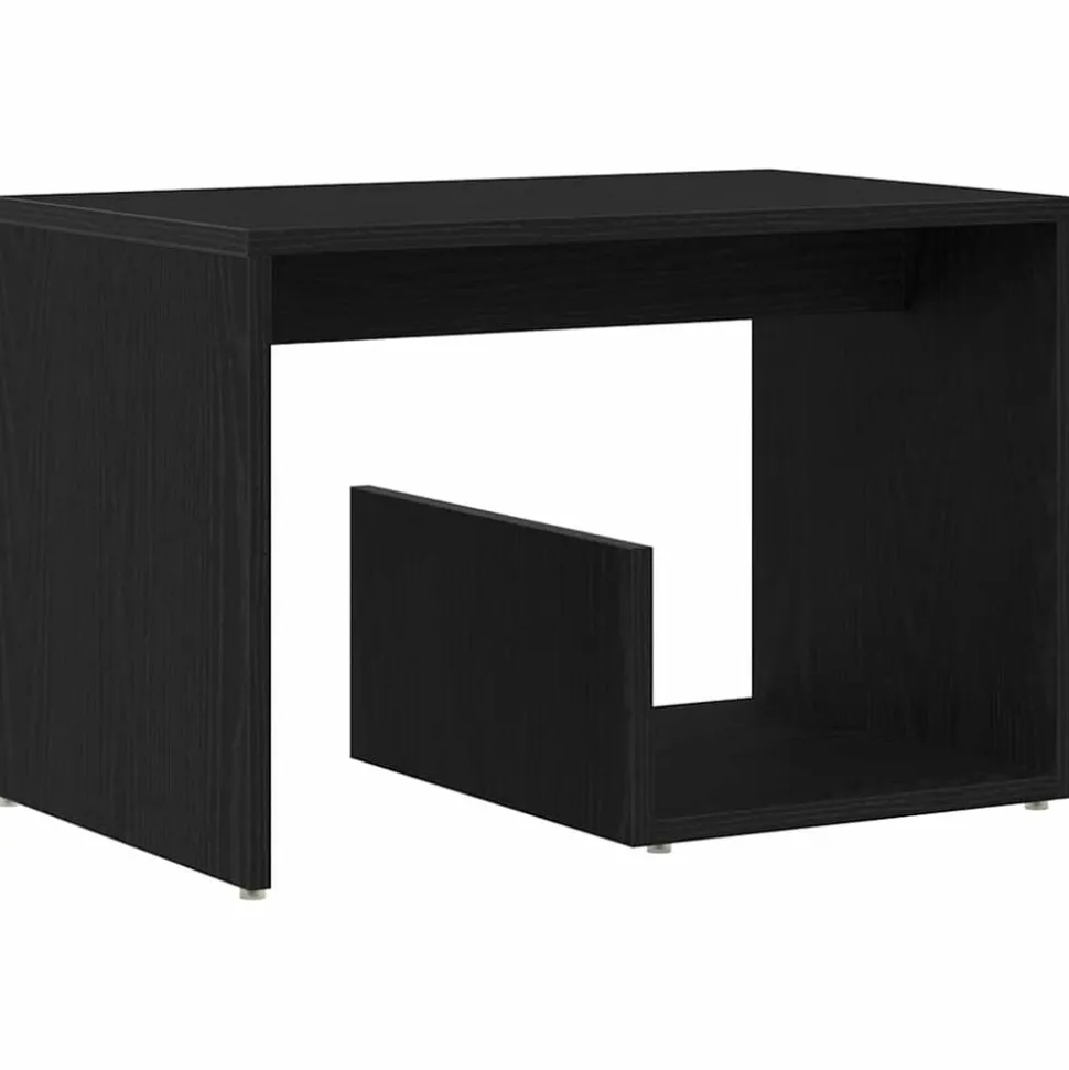 vidaXL Table d'appoint Chêne noir 59 x 36 x 38 cm Bois d'ingénierie
