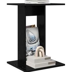 vidaXL Table d'appoint Chêne noir 45 x 40 x 62,5 cm Bois d'ingénierie