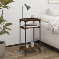 vidaXL Table d'appoint Chêne fumé 40x30x75 cm Bois d'ingénierie