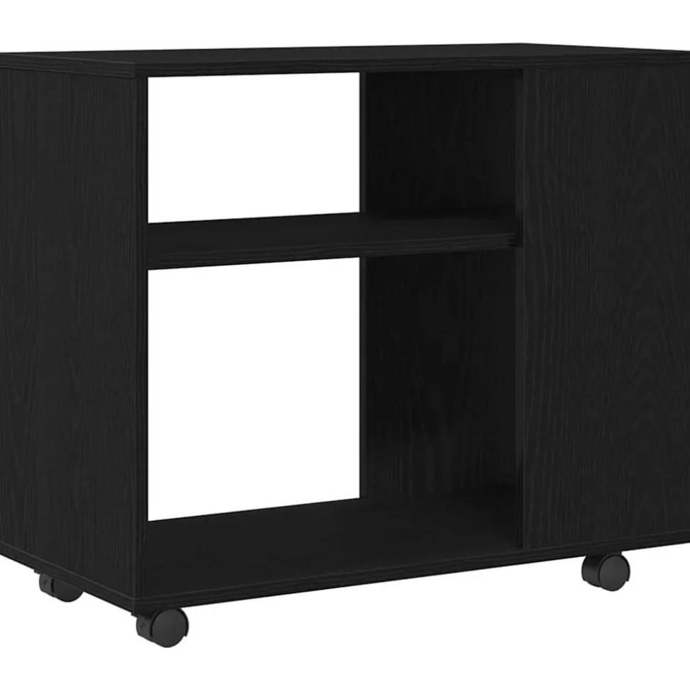 vidaXL Table d'appoint en chêne noir 70 x 35 x 60 cm Bois d'ingénierie