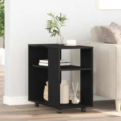 vidaXL Table d'appoint en chêne noir 70 x 35 x 60 cm Bois d'ingénierie