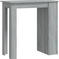 vidaXL Table de bar avec rangement sonoma gris bois d'ingénierie