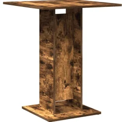 vidaXL Table de bistro Chêne fumé 60x60x75 cm Bois d'ingénierie