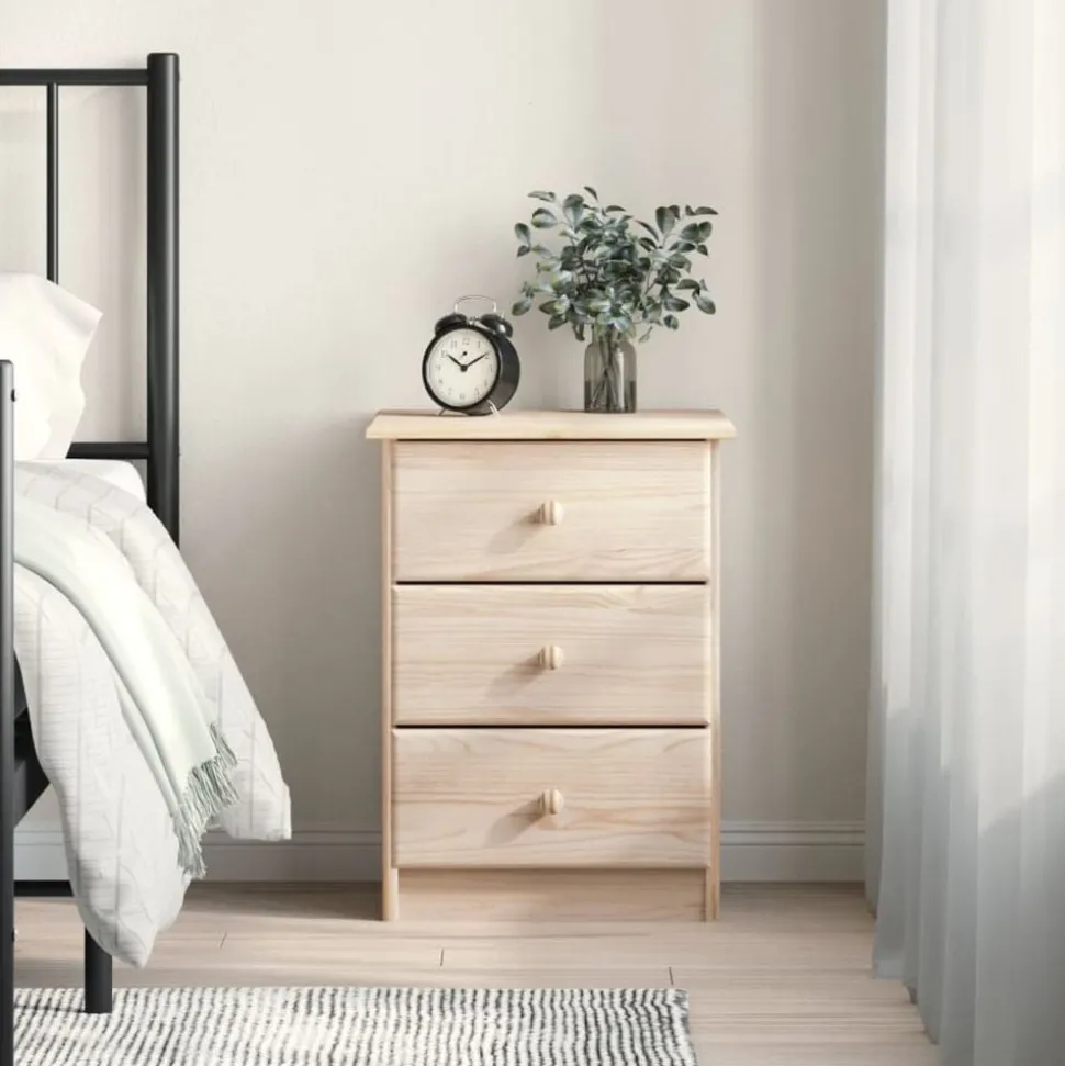 vidaXL Table de chevet ALTA 41x35x55,5 cm bois de pin massif