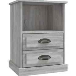 vidaXL Table de chevet sonoma gris 43x36x60 cm