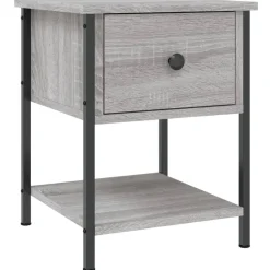 vidaXL Table de chevet sonoma gris 34x35,5x45 cm bois d'ingénierie