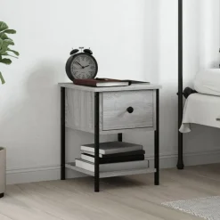 vidaXL Table de chevet sonoma gris 34x35,5x45 cm bois d'ingénierie