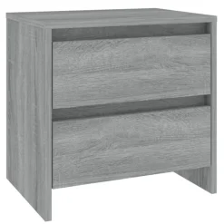vidaXL Table de chevet sonoma gris 45x34,5x44,5 cm bois d’ingénierie