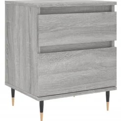 vidaXL Table de chevet sonoma gris 40x35x50 cm bois d’ingénierie