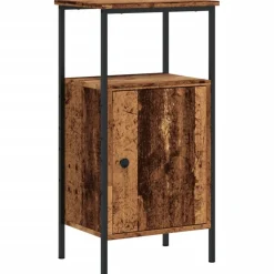 vidaXL Table de chevet vieux bois 41x31x80 cm bois d’ingénierie