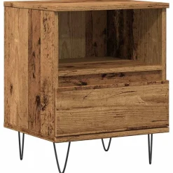 vidaXL Table de chevet vieux bois 40x35x50 cm bois d’ingénierie