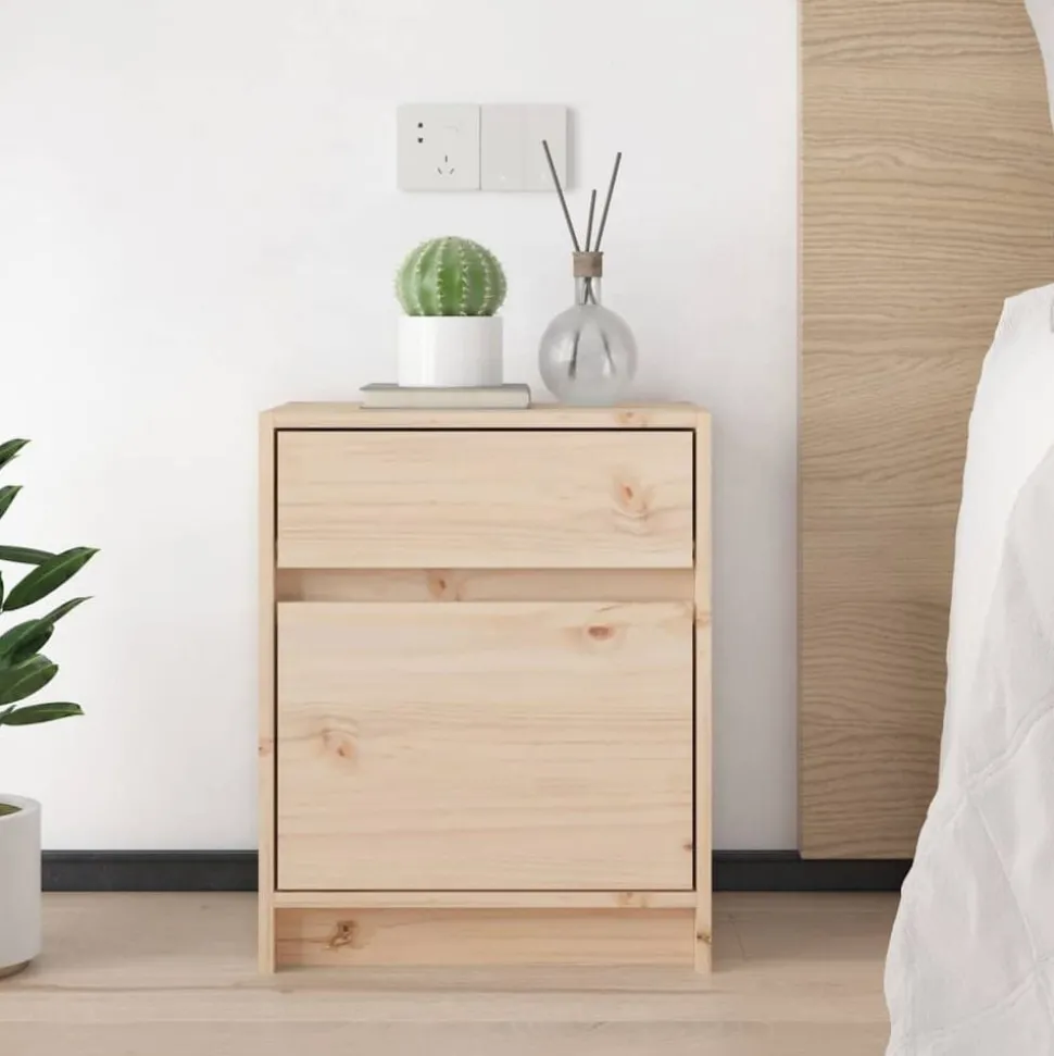 vidaXL Table de chevet 40x31x50 cm bois de pin massif