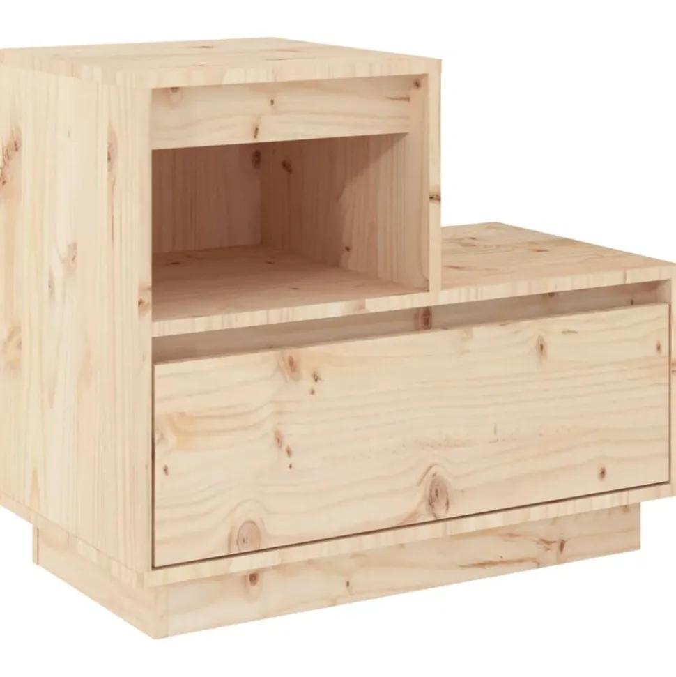 vidaXL Table de chevet 60x34x51 cm Bois de pin solide