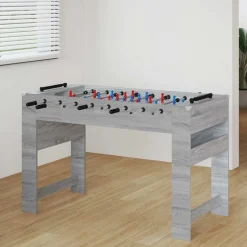 vidaXL Table de Foosball Gris Sonoma 125 x 60,5 x 80 cm