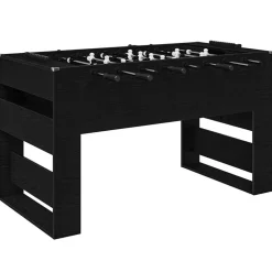 vidaXL Table de Foosball Chêne Noir 146,5 x 74 x 85 cm