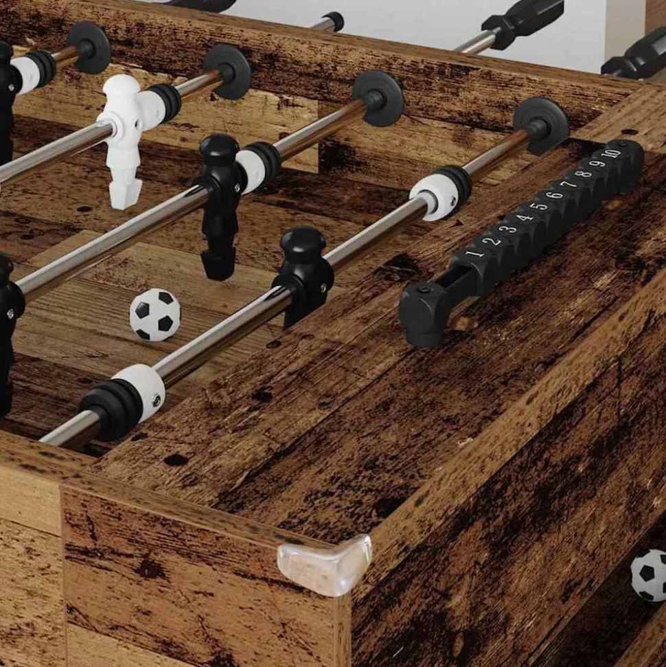 vidaXL Table de Foosball Bois ancien 146,5 x 74 x 85 cm