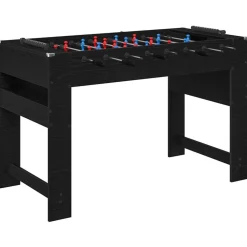 vidaXL Table de Foosball Chêne Noir 125 x 60,5 x 80 cm