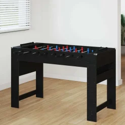 vidaXL Table de Foosball Chêne Noir 125 x 60,5 x 80 cm