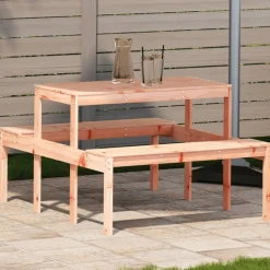 vidaXL Table de pique-nique 110x134x75 cm bois massif de douglas
