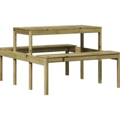 vidaXL Table de pique-nique 110x134x75 cm bois de pin imprégné