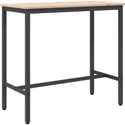 vidaXL table Naturel 100 x 50 x 91 cm Bois d'ingénierie et acier