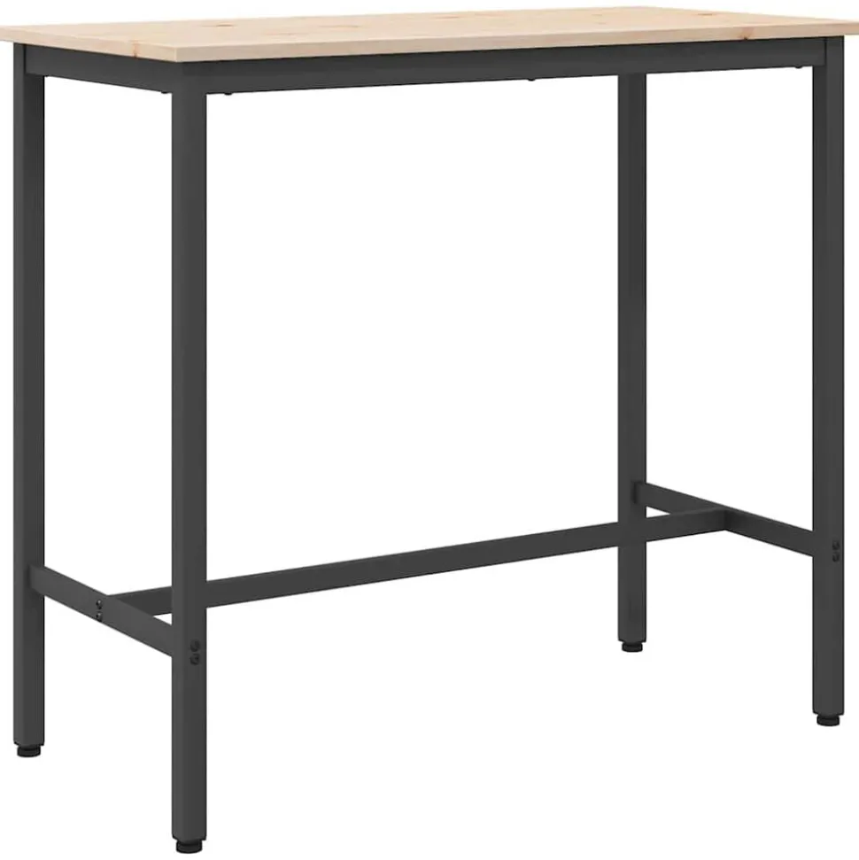 vidaXL table Naturel 100 x 50 x 91 cm Bois d'ingénierie et acier