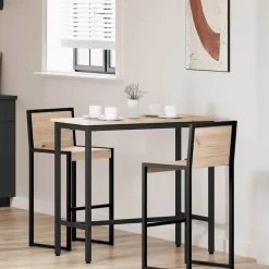 vidaXL table Naturel 100 x 50 x 91 cm Bois d'ingénierie et acier