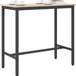 vidaXL table Naturel 100 x 50 x 91 cm Bois d'ingénierie et acier