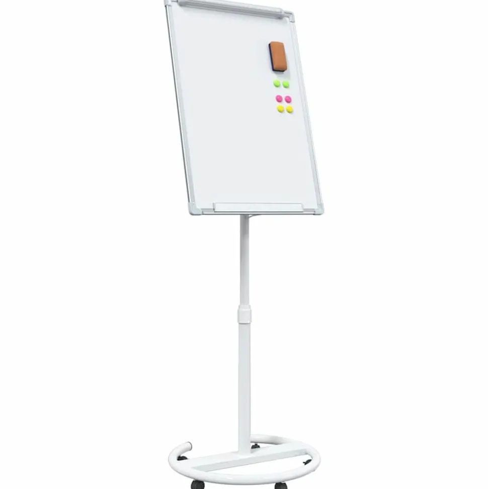 vidaXL Tableau blanc magnétique Gris et blanc 62 x 62,5 x 197 cm EPS