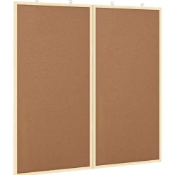 vidaXL Tableau d'Affichage Marron 80 x 80 x 1.4 cm Bois de pin massif