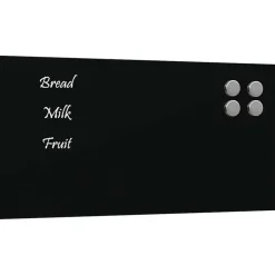 vidaXL Tableau noir magnétique mural Noir 40x20 cm Verre trempé