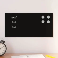 vidaXL Tableau noir magnétique mural Noir 40x20 cm Verre trempé