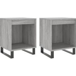 vidaXL Tables de chevet 2 pcs sonoma gris 40x35x50 cm bois ingénierie