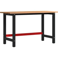 vidaXL Établi marron clair 140x60x81,5 cm bois de chêne massif
