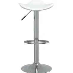 vidaXL Tabouret de bar Blanc Acier chromé et cuir artificiel