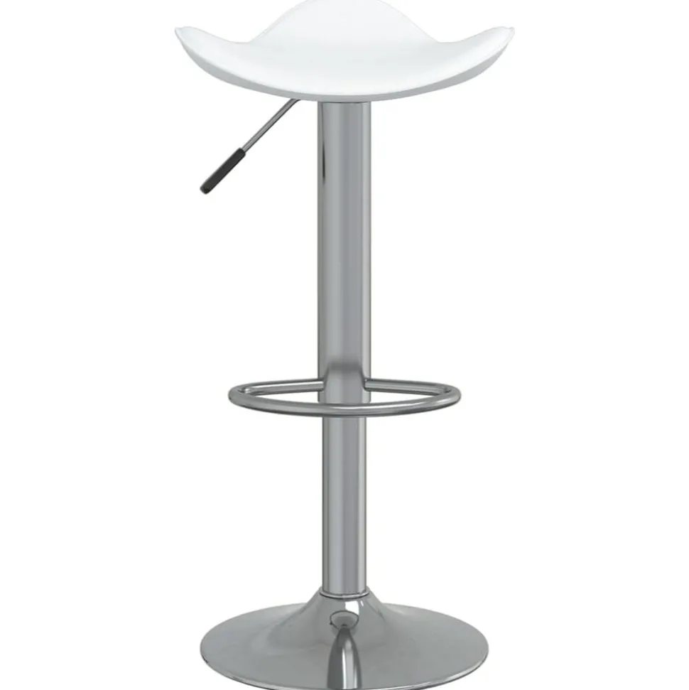 vidaXL Tabouret de bar Blanc Acier chromé et cuir artificiel