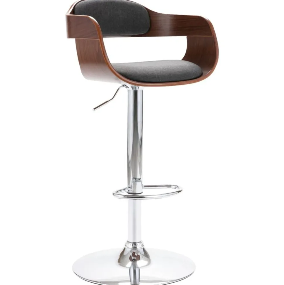 vidaXL Tabouret de bar Contreplaqué et tissu gris