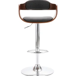 vidaXL Tabouret de bar Contreplaqué et tissu gris