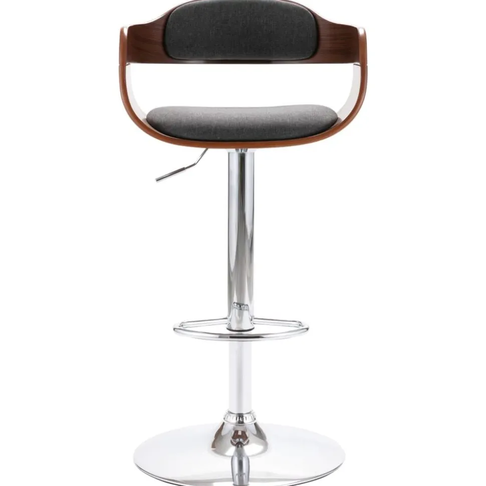 vidaXL Tabouret de bar Contreplaqué et tissu gris